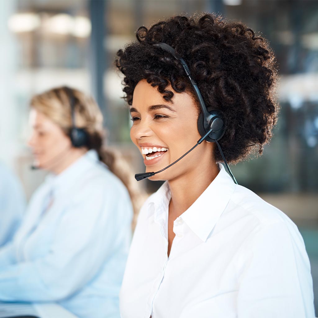 Female customer service representative